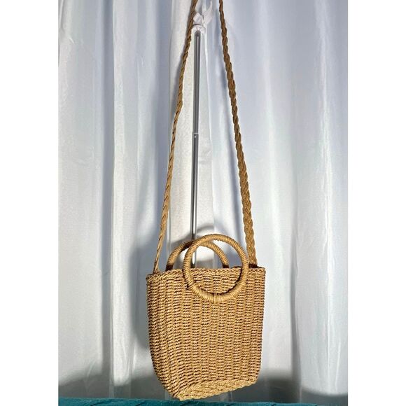 AMJohn Handbags - Woven Straw / Grass Tote, Purse/Bag, Square Bottom Thailand Shoulder, Arm Carry